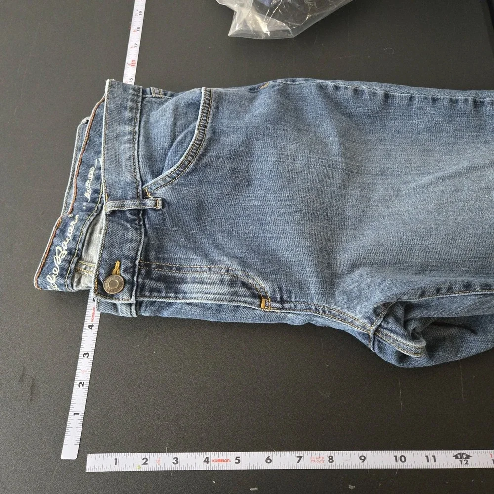 Eddie Bauer Boyfriend Fit Denim Blue Jeans Size 14 Casual‎ Stretch All Seasons - Picture 7 of 11